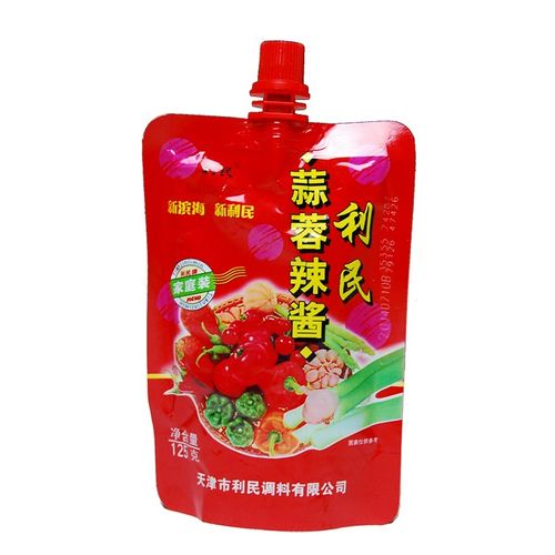 利民东北特产调料民牌天津蒜蓉辣酱125g烧烤辣椒酱