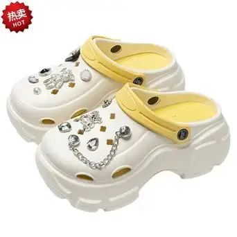 eva洞洞鞋女夏季拖鞋外穿夏厚底户外diy洞洞鞋女士海边沙滩鞋批发