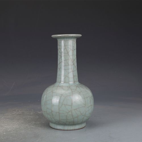 宋瓷收藏宋官窑粉青釉盘口瓶仿古瓷器古董古玩宋代老瓷器收藏