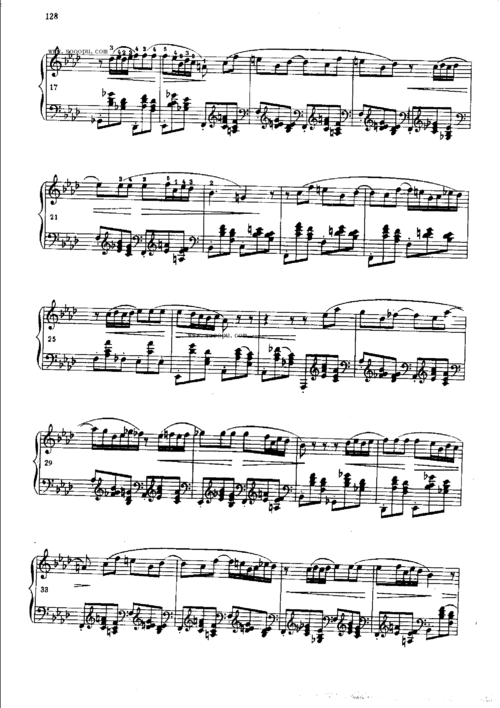 叙事曲op 52 肖邦 钢琴谱 简谱