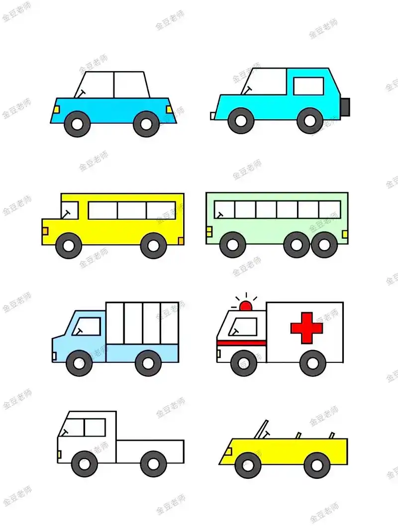 启蒙绘画简笔画小汽车值得收藏.#假期不将就问界来挑战 #绘画 - 抖音