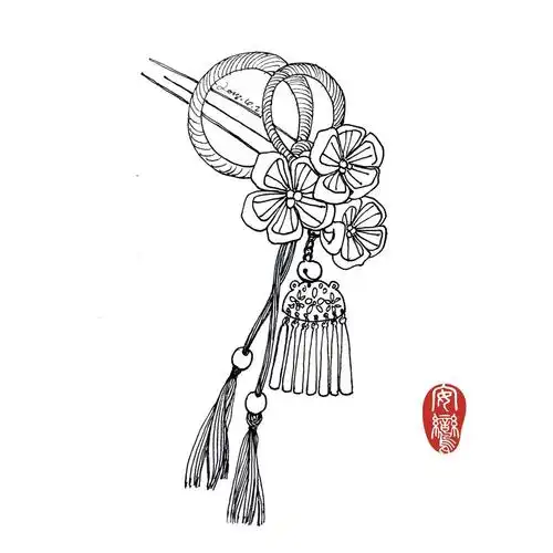 古风手绘欣赏唯美古风饰品图片美图