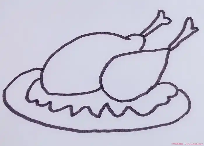 鸡腿画法简笔画鸡腿怎么画步骤