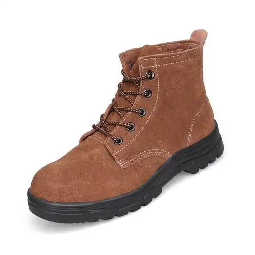 强人3515劳保鞋真皮工作鞋钢包头安全鞋劳动鞋防砸冬真皮g-09003(黄色