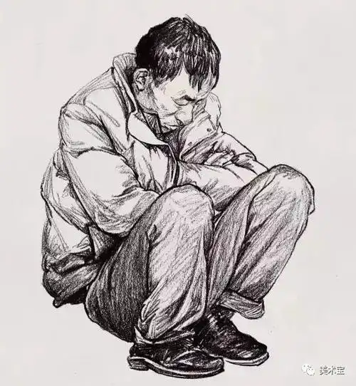 超强干货丨比例重心没掌握,速写蹲姿怎么画的好?