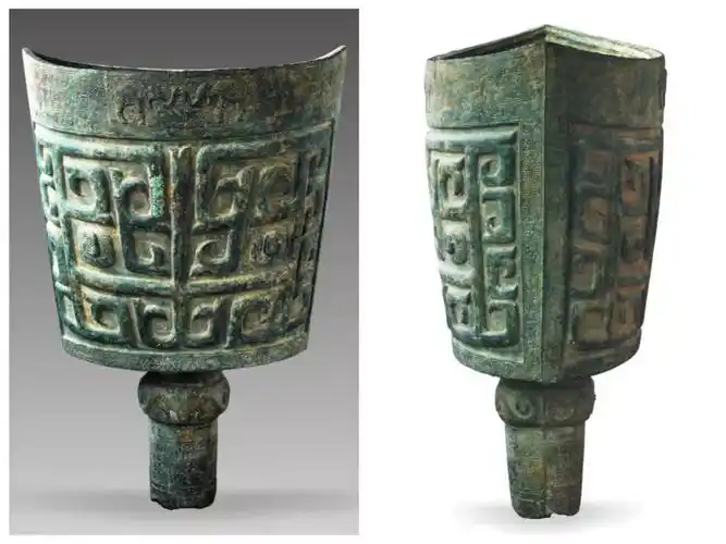 象 纹 大 铙■■■■■"四羊方尊这种以写实的动物形象的青铜器造型在