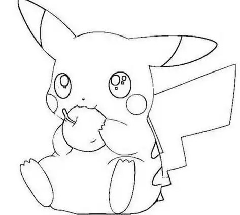 比卡丘简笔画 - 简单简笔画