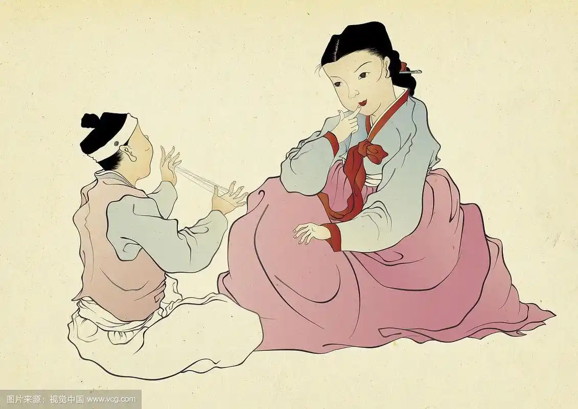 韩国传统绘画收藏,风俗画描绘了韩国人民的日常生活.