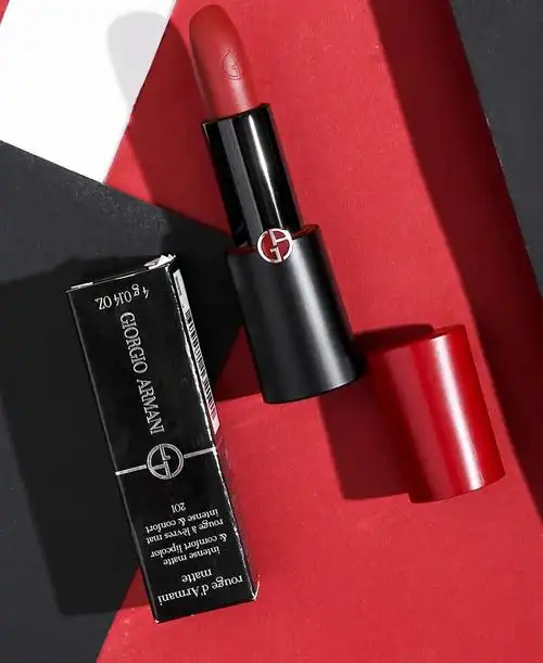 armani阿玛尼口红挚爱红黑管哑光唇膏 405#烤番茄红【价格 图片 品牌