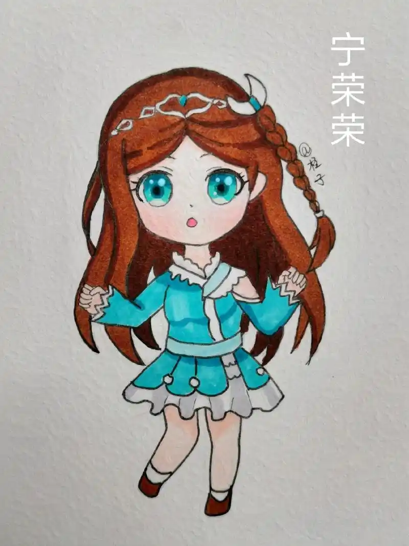 《斗罗大陆》宁荣荣动漫手绘过程图