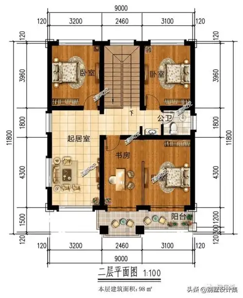 小宅基地别墅图纸5品牌:建房说别墅图纸编号:jf20780,主体毛坯参考