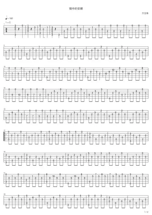 nicolasdeangelis镜中的安娜吉他谱