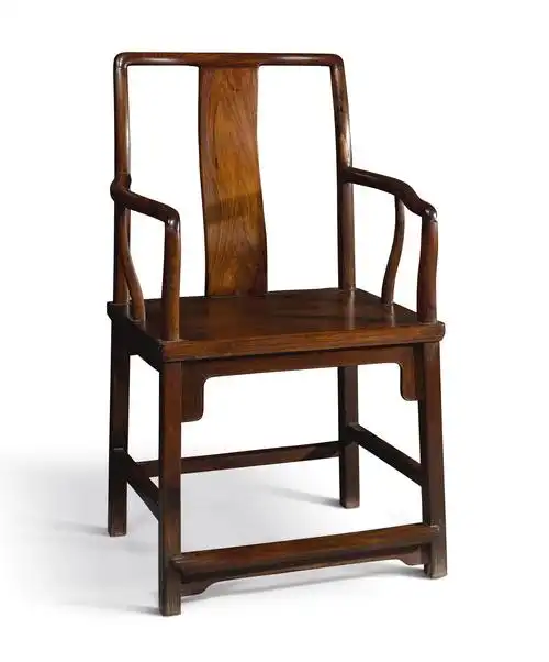 1327清末黄花梨拼硬木南官帽椅