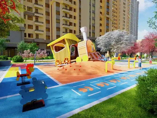 社区组合滑梯无动力游乐设施