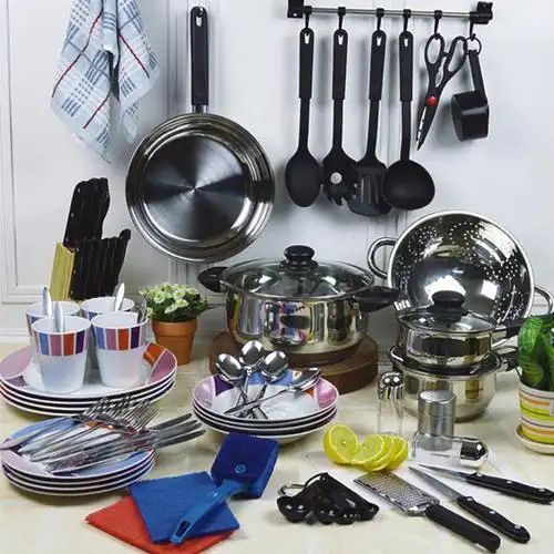 西式简约76件套装不锈钢厨房用具