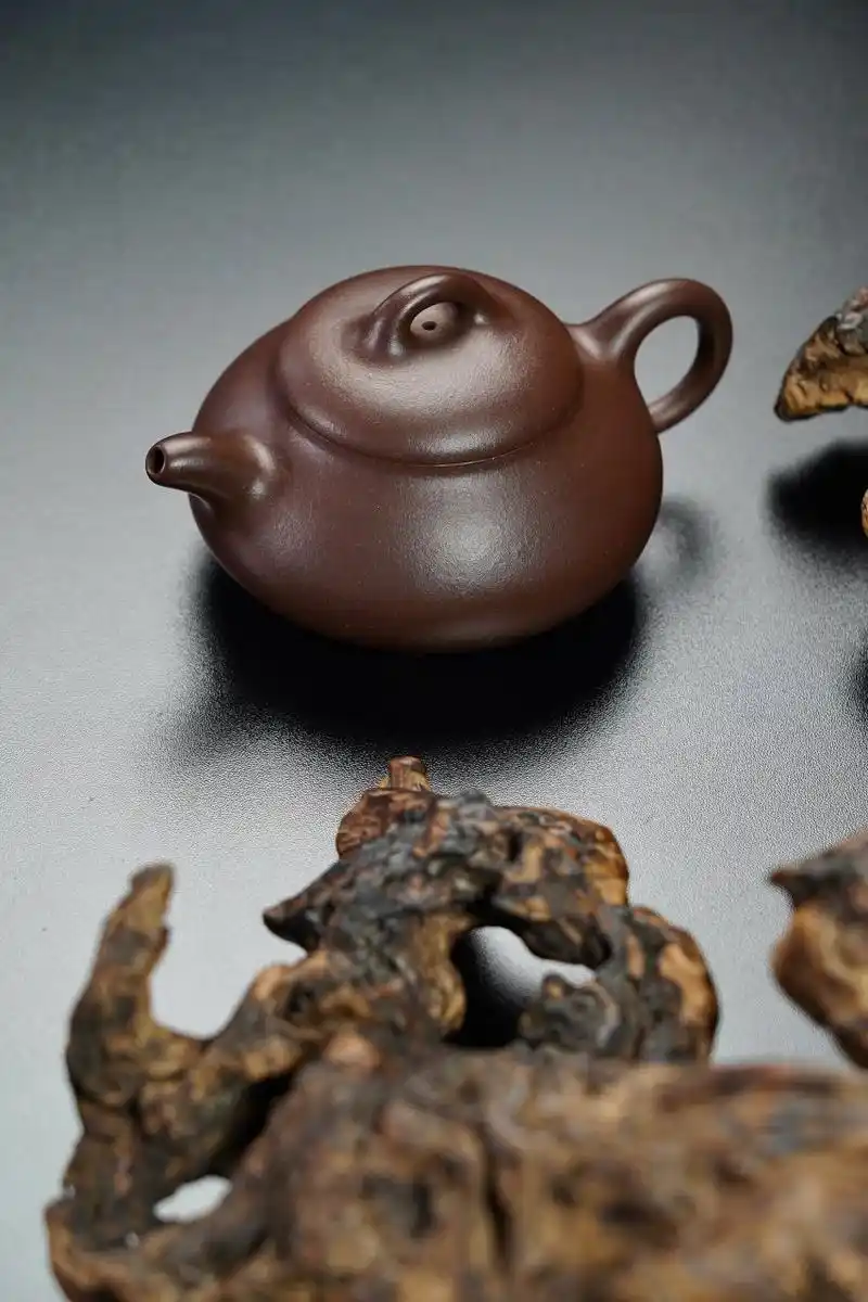 紫砂壶推荐——矮石瓢 【风音堂】实力派吴界明老师作品 矮石瓢 容量