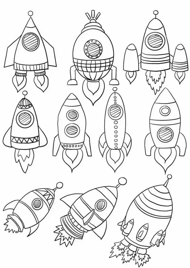 火箭简笔画04    火箭简笔画04040404