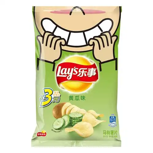 百事乐事薯片清新清爽黄瓜味40gx9包 包邮 膨化 零食大礼包