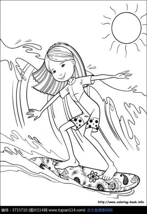 冲浪简笔画冲浪简笔画小人