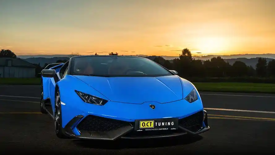 兰博基尼oct新车款蓝色图片兰博基尼跑车蓝色跑车酷炫