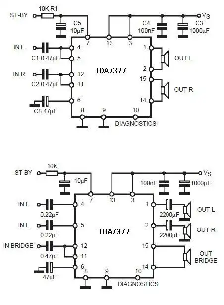 谁有12v功放电路图