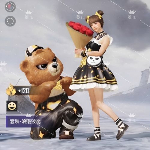 和平精英胖达圆圆浪漫波比天命狂沙柯基团团萌熊背包雪山黑色上衣