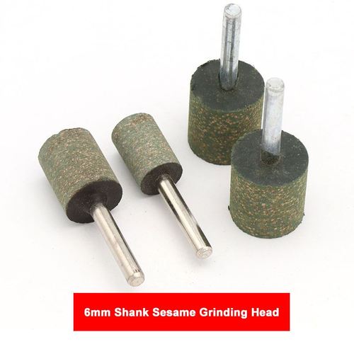 6mm shank cylindrical sesame shaft mounted rubber with abras
