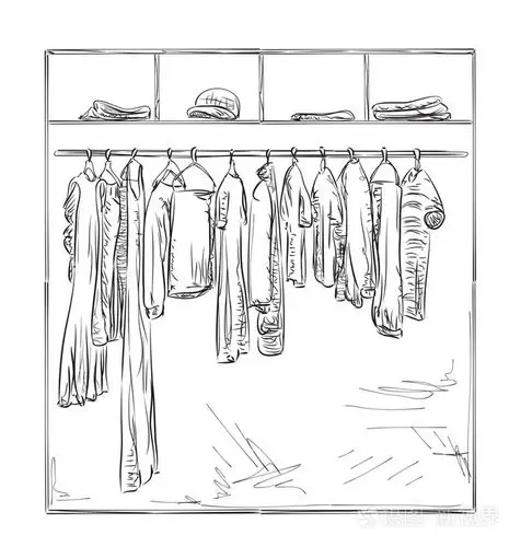 手工绘制的衣柜.衣服素描插画-正版商用图片0f2vvg-摄图新视界
