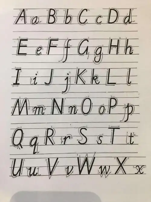 字母书写规范,单词,句子书写合乎手写体要求;字体美观.