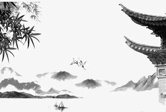 中国风水墨画-效果元素免抠素材-社稷网免抠元素图片