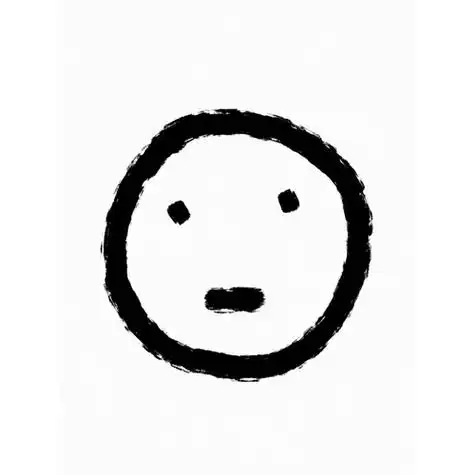 简约白净简笔画头像极简主义