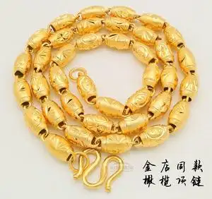 00那一踹的风情2011淘宝官网老凤祥和越南沙金项链男吊坠不掉色男士