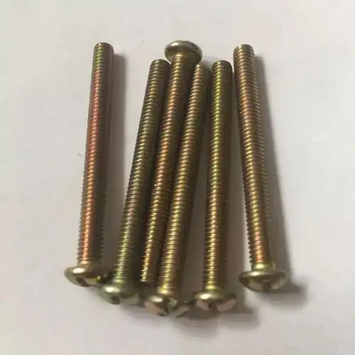 大量批发半圆头十一字开关螺丝 十字面板螺丝 圆头拉手螺丝4.8级