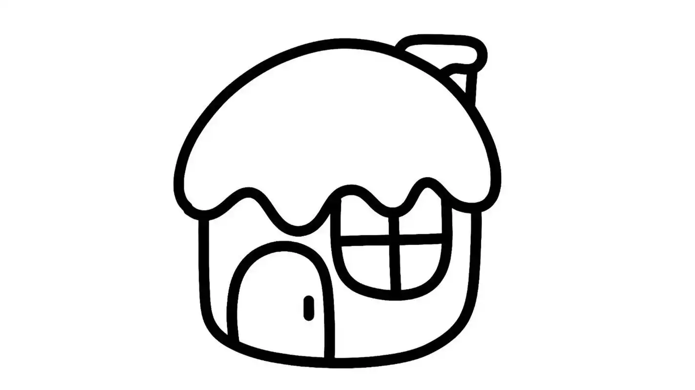 【简笔画线稿素材分享7】6个卡通小房子 分享6个卡通小房子高清线稿