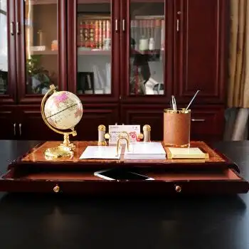 桌摆件老板办公室桌面装饰品文台笔筒创意商务送礼公司开业礼品送领导