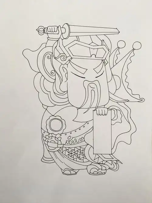 幼儿门神简笔画步骤卡通门神怎么画简笔画门神的简笔画儿童画看过该简