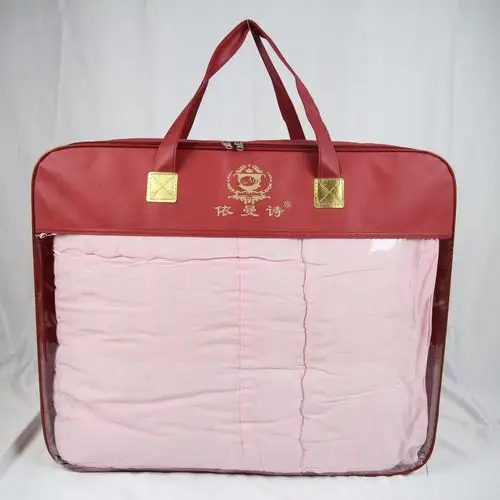 苍南透明pvc无纺布棉被收纳拉链袋 被子汽车坐垫钢丝包装袋厂现货