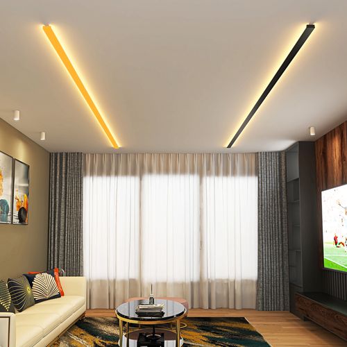 小爱同学壁灯的优惠券大全—led线条灯客厅吊顶无主灯照明设计明装