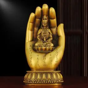 tb_2786381淘宝仿古纯铜佛像随身佛佛手观音菩萨像钥匙扣挂件铜像