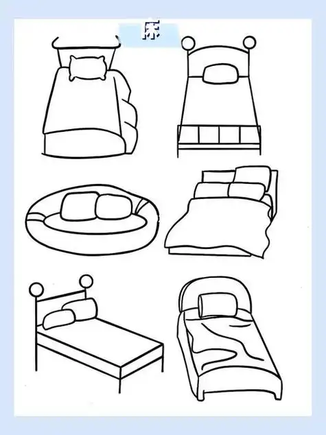 迷你小床简笔画