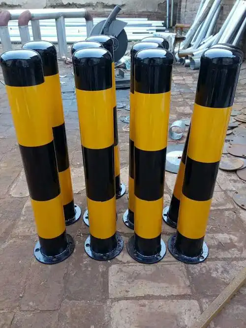 交通设施钢管警示柱 防撞立柱挡车器 u型m型护栏 消防隔离栏