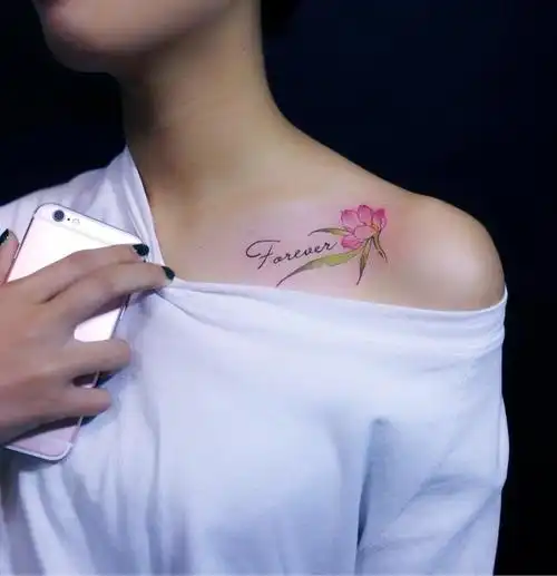 锁骨 樱花_纹身图案手稿图片_小图作品的纹身作品集