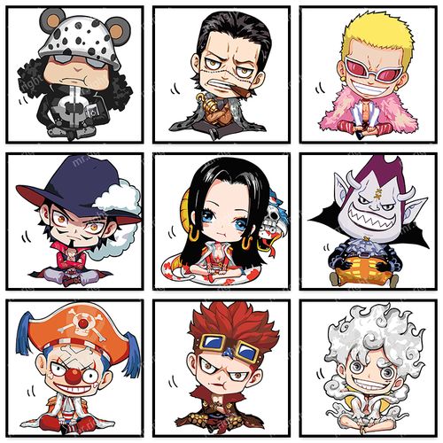 动漫卡通海贼王画画diy数字油画填充填色路飞索隆女帝涂色丙烯画