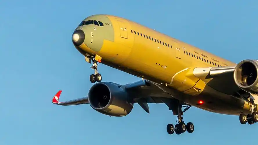 【空客a350】黄皮大耗子!未涂装四川航空a350-900图卢兹试飞