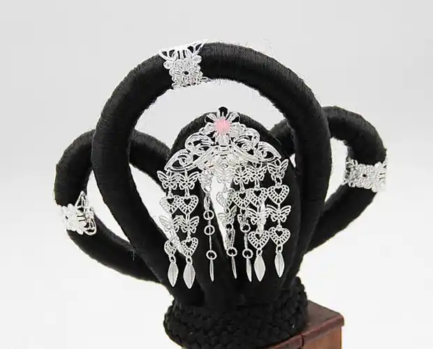 汉服嫦娥演出飞天cos造型古装假发古代假发发髻发包古装头饰假发 15款