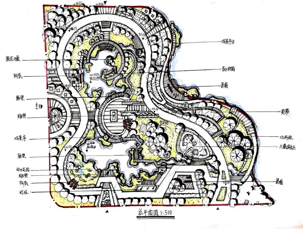 滨水景观快题设计 附任务书.滨水绿地景观设计 p1教师示范p - 抖音