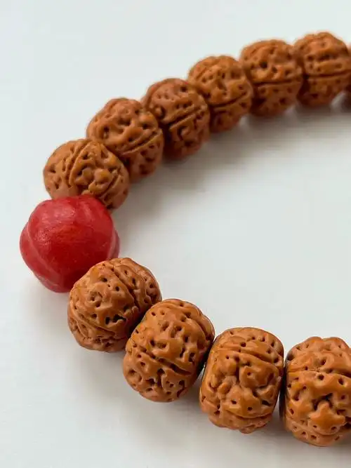 金刚菩提子手串男尼泊尔五瓣藏式盘龙纹原籽文玩配饰佛珠