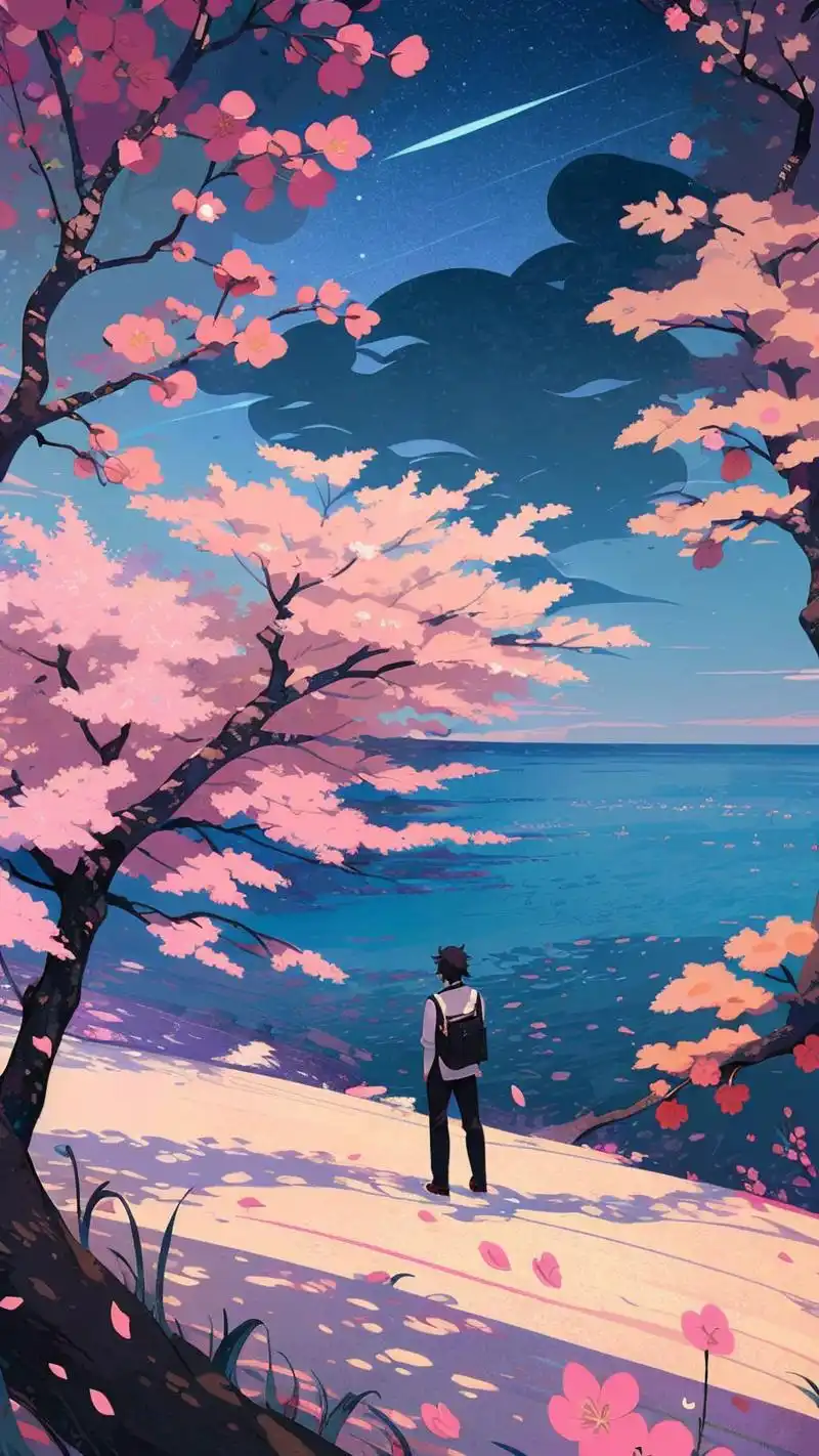 动漫风樱花壁纸大放送94 亲们,这里有超唯美的动漫风格樱花壁纸等你