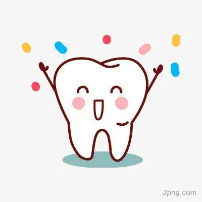 手绘牙齿png素材透明免抠图片-卡通手绘
