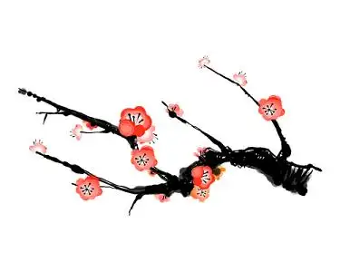 水墨梅花腊梅素材冬季